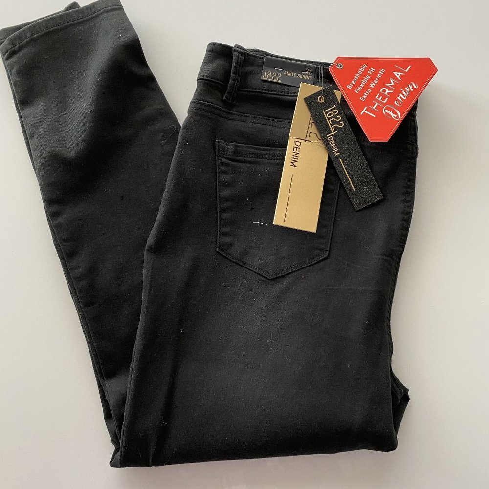1822 Thermal Ankle Skinny Jeans Size 34 - NWT